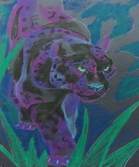 SOFT PASTEL PANTER DRAWING FOR TEENS