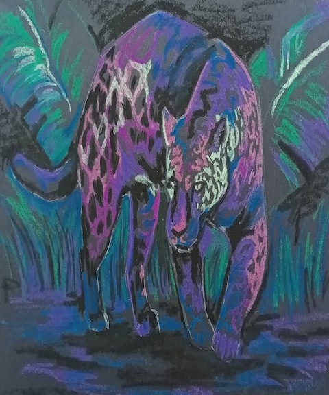 SOFT PASTEL PANTHER INTERMEDIATE TWO DRAWING