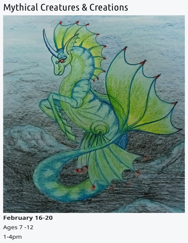 Colored Pencil Sea Monster Drawing