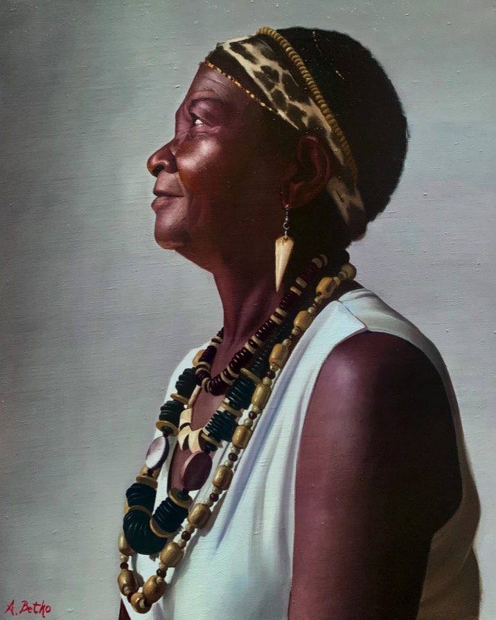 profile view painting