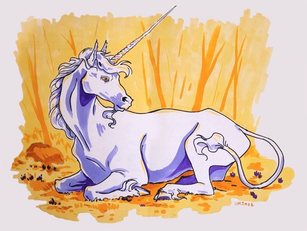 Unicorn Fantasy marker Drawing 