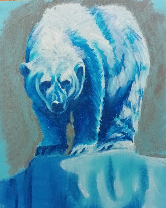 Intermediate one polar bear drawing